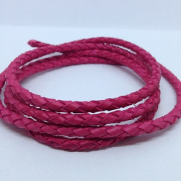 Шнур 4x3 мм тип U0571 рожевий фуксія плетений Італія
